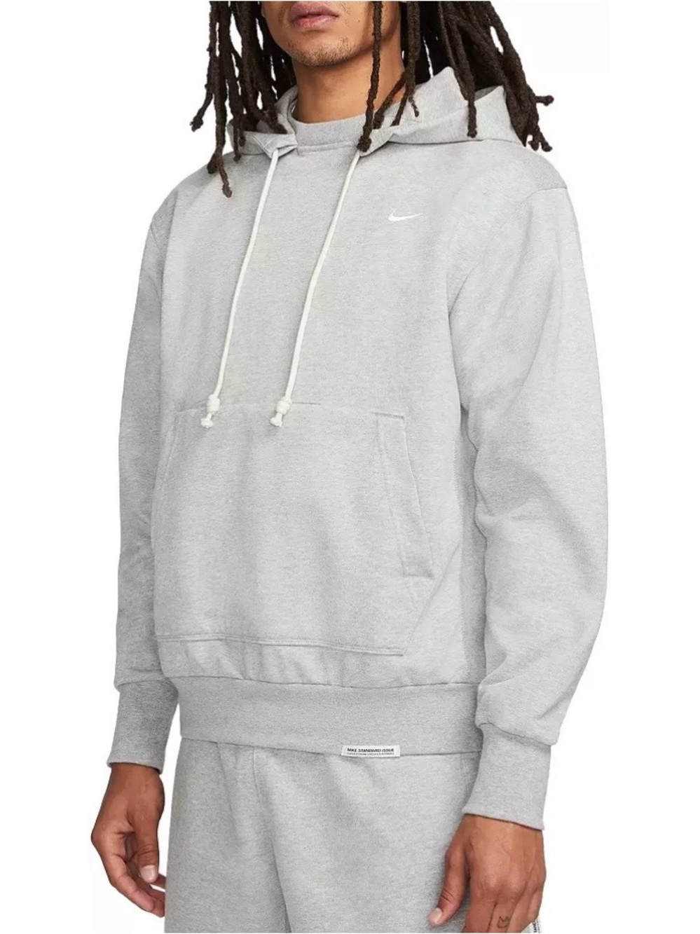 Nike Dri-FIT Standard Issue Pullover Basketball Hoodie Men's Large Heathered Gr